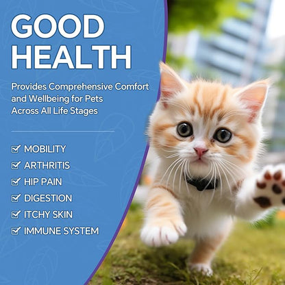 Hemp Oil for Dogs and Cats - Omega-3, 6, 9 Rich Organic Extract - Eases Pet Anxiety, Pain, Skin &amp; Coat Health - Stress Relief, Hip &amp; Joint Support - Calming Treats (4 Pack)