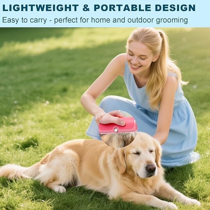 Professional Deshedding Brush for Pets – Grooming Brush for Dogs, Cats &amp; Horses – Shedding Control Comb to Reduce Pet Hair – Ergonomic, Easy Clean Pet Hair Remover Tool