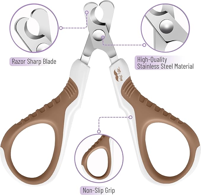 Mr. Pen Cat Nail Trimmer - Brown, Claw Clippers for Cats &amp; Kittens, Also Suitable for Small Dogs