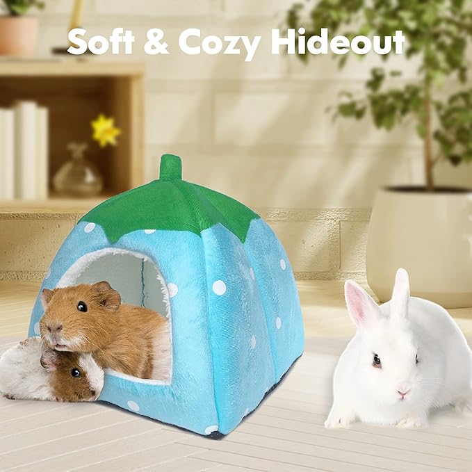 Guinea Pig Hideout Bed Rabbit House Cave Accessories Cozy Hide-Out for Bunny Hedgehog Ferret Chinchilla&amp;Other Small Animals