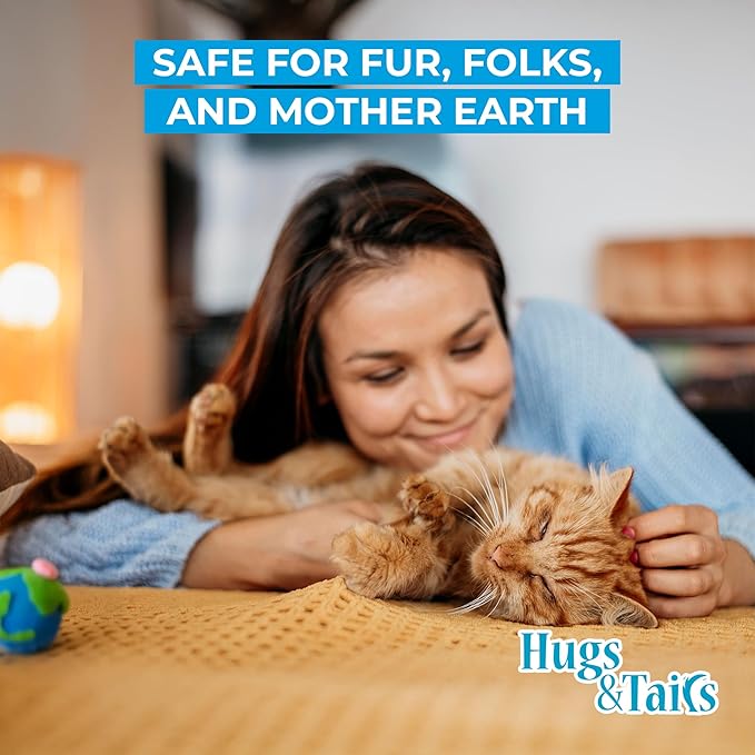 Cat Litter Deodorizer – Pet Safe Odor Eliminator &amp; Housebreaking Supplies for Cats, Kittens, &amp; Small Pets – Natural, Unscented, Non Toxic, Low Dust, 1 lb, by HugsandTails