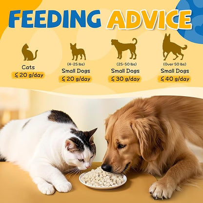 gazeupon Freeze Dried Chicken Treats for Dogs &amp; Cats, Single Ingredient Natural and Healthy Training Treats &amp; Food Topper, High Protein Dog Snacks,10.58 oz