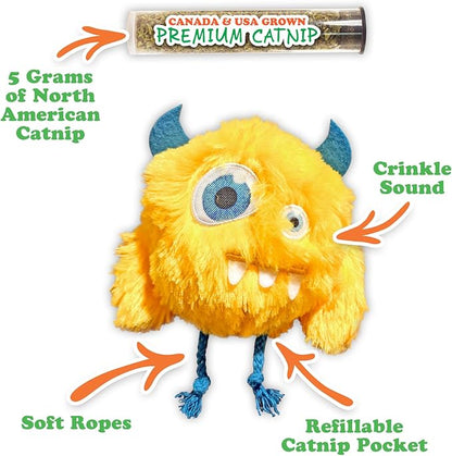 Meowijuana Refillable Cat Toys | Get Silly - Furry Friend Catnip Toys | Includes Potent Hand Harvested Catnip Grown in North America | Promotes Play and Cat Health