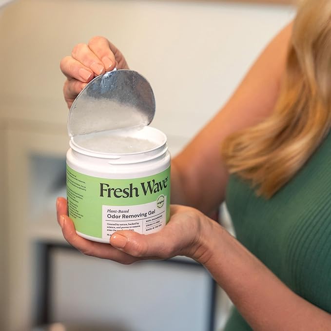 Fresh Wave Odor Removing Gel, 15 oz. &amp; 7 oz. - Odor Absorbers for Home, Safer Odor Relief, Natural Plant-Based Odor Eliminator, Every 15 oz. lasts 30-60 Days, For Cooking, Trash &amp; Pets