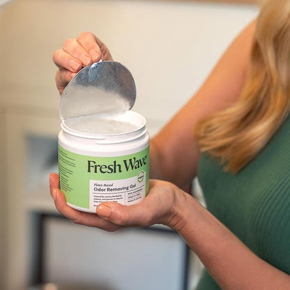 Fresh Wave Odor Removing Gel, 15 oz. &amp; 7 oz. - Odor Absorbers for Home, Safer Odor Relief, Natural Plant-Based Odor Eliminator, Every 15 oz. lasts 30-60 Days, For Cooking, Trash &amp; Pets