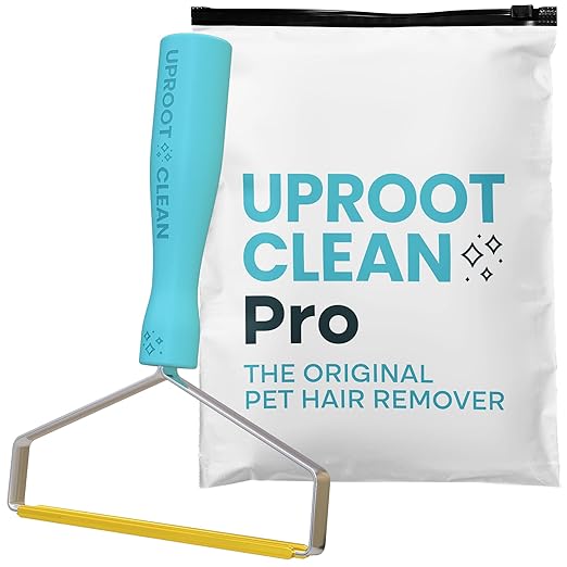Uproot Cleaner Pro Pet Hair Removal Tool - Special Dog Hair Remover Multi Fabric Edge and Carpet Rake by Uproot Clean - Cat Fur Remover for Couch, Pet Towers, Rugs, Cat Mats and Trunks &amp; Much More