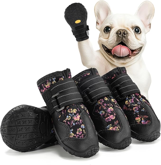 Dog Shoes for Medium Dogs, Large Dog Boots for Winter Snow, Hot Pavement, Dog Booties &amp; Paw Protectors Size 3