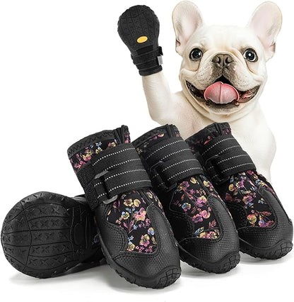 Dog Shoes for Medium Dogs, Large Dog Boots for Winter Snow, Hot Pavement, Dog Booties &amp; Paw Protectors Size 3