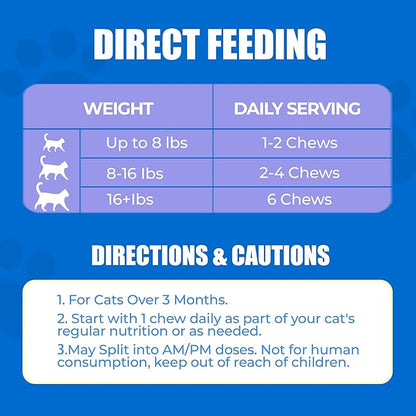 Just Try 300 Bites Calming Cat Treats for Relaxation - with Chamomile, L-Tryptophan, Melatonin for Cats– Chicken Flavor Calming Bites for Cats 6.35 oz