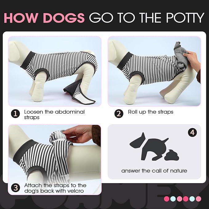 FUAMEY Dog Recovery Suit Male,Dogs Surgery Neuter Suits Puppy Spay Shirts for Female Protect Dog&