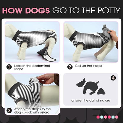 FUAMEY Dog Recovery Suit Male,Dogs Surgery Neuter Suits Puppy Spay Shirts for Female Protect Dog&