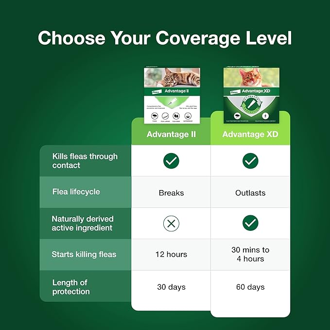 Advantage II Small Cat Vet-Recommended Flea Treatment &amp; Prevention | Cats 5-9 lbs. | 6-Month Supply