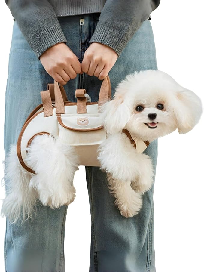 Portable Breathable Pet Carrier Sling &amp; Backpack for Dogs &amp; Cats, Adjustable Full-Body Harness with Traction Leash, Crossbody &amp; Car-Friendly (XL)