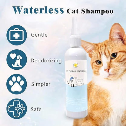 Pet Steam Brush Spray Refill for Dogs &amp; Cats – Pets Waterless Shampoo, 3-in-1 Grooming Spray Comb Mist, 2*Shampoo(Steam Brush not Included)