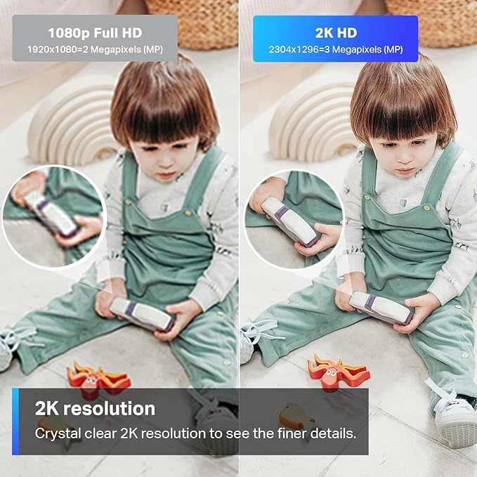 Tapo TP-Link 2K Pan/Tilt Security Camera for Baby Monitor, Dog Camera w/Motion Detection and Tracking, 2-Way Audio, Night Vision, Cloud &amp;SD Card Storage, Works w/Alexa &amp; Google Home C210