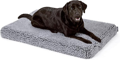 Stoutwool 4" Indestructible Dog Bed - Orthopedic Chew Proof Dog Crate Pad - Fluffy Kennel Mat for Aggressive Chewers - Ideal for Large Breeds &amp; Fits 42-Inch Crate - 41"x27", Charcoal
