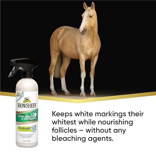 Absorbine ShowSheen Stain Remover &amp; Horse Whitener, Oxi-Eraser Stain Lifters, 20oz