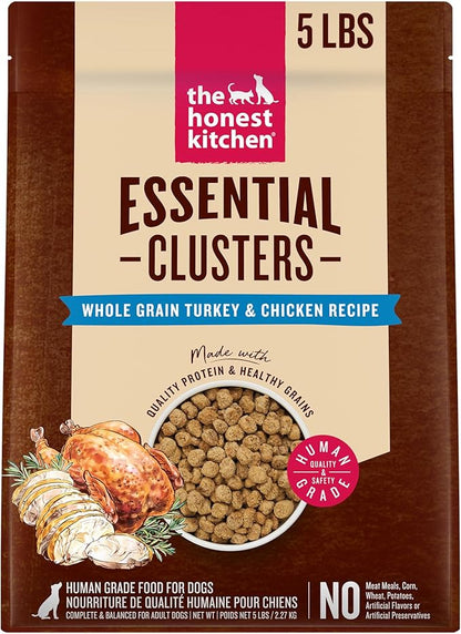 The Honest Kitchen Essential Clusters Dog Whole Grain Turkey &amp; Chicken 5 lb Bag