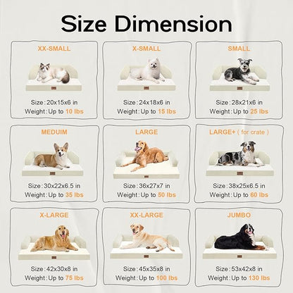 Small Dog Bed and Cat Sofa Waterproof Orthopedic Dog Beds for Small Dogs Cat Bed Comfy Pet Couch Sofa Beds with Washable Removable Cover &amp; Non-Slip Bottom