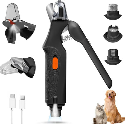 2 in 1 Dog Nail Clippers and Grinder with Lights &amp; Cat Nail Clipper for Large Medium Small Dogs Cats Nail Trimmers USB Rechargeable with 2 LED Lights Dog Claw Care for Non-Black Nails