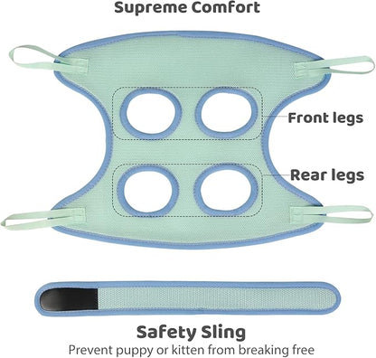 Guzekier Pet Dog Grooming Hammock Harness for Cats &amp; Dogs, Dog Sling for Grooming, Dog Hammock Restraint Bag with Nail Clippers/Trimmer, Nail File, Pet Comb,Ear/Eye Care