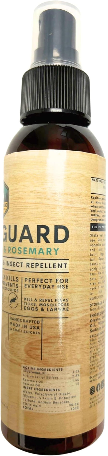Trail Guard Natural Extra Strength Insect, Flea and Tick Spray for Dogs, Cats, People &amp; Home (2Pack 4oz, Cedarwood &amp; Rosemary)
