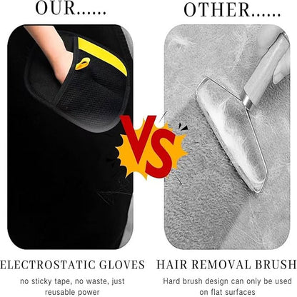 Whisker Gizmo Pet Hair Remover，Reusable Pet Hair Remover Glove，Pet Hair Removal Glove, Ultimate Pet Grooming Glove for Cats &amp; Dogs - Dual-Sided Electrostatic Pet Hair Remover Mittens (2PCS)