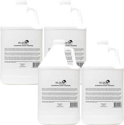Puppy Safe 6in1 Pet Shampoo, Shampoo for Dogs with Deshedding Coat, Dry Itchy Skin, Hypoallergenic and Sensitive Skin, Scented Vanilla and Lavender (1 Gallon (Pack of 4), 1 Gallon (128 Fl oz))