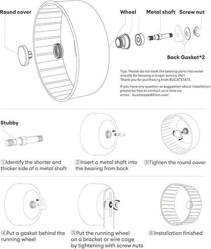 BUCATSTATE Hamster Wheel Silent, 5.5in Exercise Running Whees Quiet Spinner Mouse Wheels for Gerbil Dwarf Syrian Hamster Rat Mice