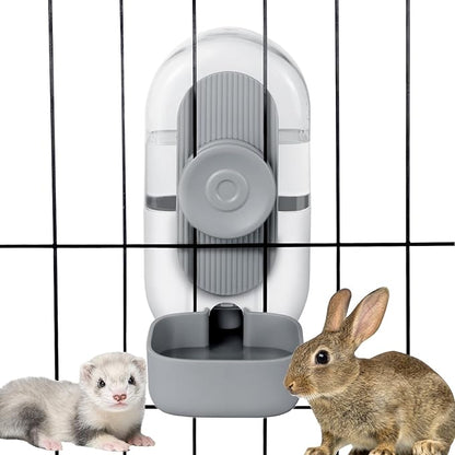 28oz Hanging Automatic Water Dispenser，Rabbit Water Bottle,Bunny Guinea Pig Ferret Water Bowl for Cage,Suitable for Small Animal Puppies(Cage Grid Spacing Over 1.2&