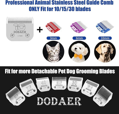 Professional Dog Grooming Electric Corded Clipper Super 2-Speed,Low Noise,Cool &amp; Quiet Running Design for Thick Heavy Coats,Dogs,Cats and Other Animal (Blue)