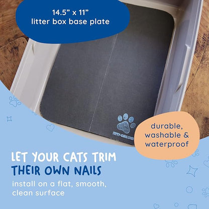 Kitty Cure Cat Nail File Scratcher, Odor-Resistant Litter Box Emery Board Scratcher Pad, No Peeling Needed, Waterproof, Non-Toxic &amp; Long-Lasting Cat Scratcher That Files Nails