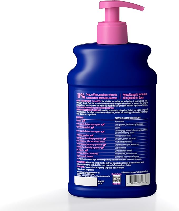DOUXO® Skin &amp; Coat SPA - Ultra-Safe Dog Shampoo for Itchy Skin, 16 fl oz, Skin-Friendly Formula Cleans and Soothes, Leaves The Coat Soft and Radiant