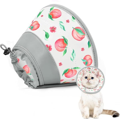 Cat Cone Collar Soft to Stop Licking, Adjustable, Foldable Lightweight Kitten Cones After Surgery Recovery for Cats &amp; Kittens, Cat Cone Alternative (PinkWhite, L)