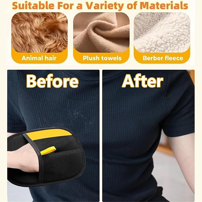 3pcs Pet Hair Removal Glove,Pet Hair Remover Glove for Cats &amp; Dogs,Upgraded Animal Fur Removal Tool, Reusable Cats &amp; Dogs Grooming Gloves for Hair Removal