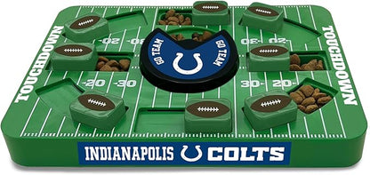 Pets First NFL Indianapolis Colts Large Puzzle Toy, New Size, Interactive Dog Treat &amp; Slow Feeding Toy