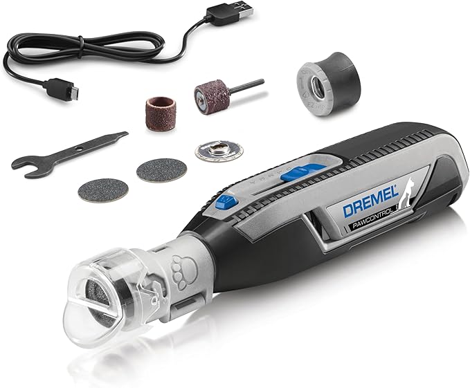 Dremel PawControl 7760-PGK Dog Nail Grinder and Trimmer - Cordless &amp; Rechargeable Pet Grooming Tool Kit - Safe and Humane for Dogs, Cats, and Small Animals