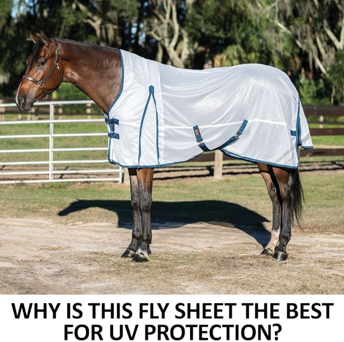 Schneiders Soft Interlock Mesh II Horse Fly Sheets | Superior UV &amp; Insect Protection | Versatile Euro Fit Option | Reflective Safety Design