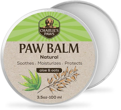 Paw Balm for Dog and Cat Paw Pad Balm Dog Nose Balm Cat Butter Paw Moisturizer Wax for Dog Pet Puppy Protect Dry Cracked Paw Foot Heals Restores Paw Elbows with 100% Natural Oil Aloe &amp; Oats 3.5 Oz