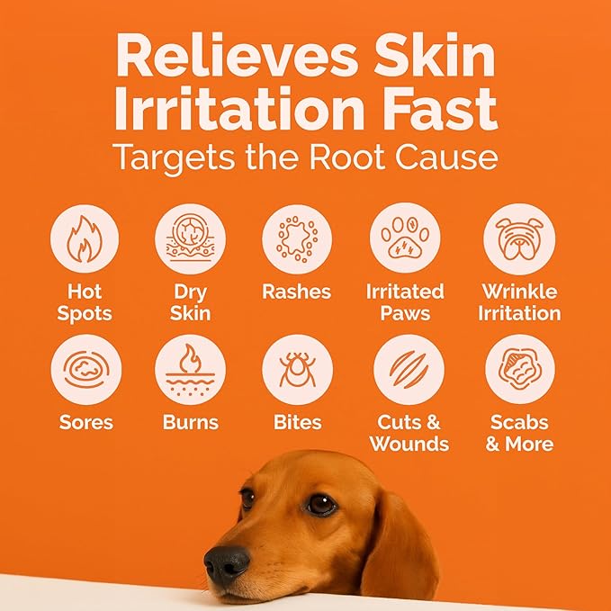 Hot Spot &amp; Itch Relief Skin Cream for Dogs &amp; Cats | Fast &amp; Lasting Relief | Treats the Source | Natural Ingredients &amp; Colloidal Silver | Vet-Recommended | Safe &amp; Non-Toxic | Made in USA (2oz)