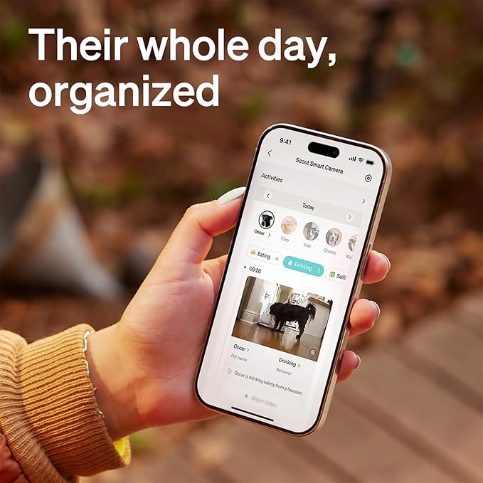 PETLIBRO AI Dog Camera Pet Camera Indoor with Phone App [Multi-Pet Recognition, Daily Activity Analysis &amp; Smart Summaries] Cat Cam 360° View, 1080P Dog Cam Night Vision, 2-Way Audio WiFi Cam