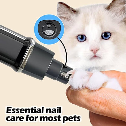 Dog Clippers Grooming Kit - Low Noise, Cordless Electric Trimmer with Nail Grinder for Dogs &amp; Cats, 4 in 1 Rechargeable Clippers for Paws, Ears, Face and Matted Hair (Black)