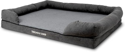 The Dog’s Bed Medium Support Memory Foam Dog Bed XXL Plush Grey 51.5x39, Pain Relief: Arthritis, Hip &amp; Elbow Dysplasia, Supportive, Calming, Waterproof Washable Cover,Veterinary-Approved