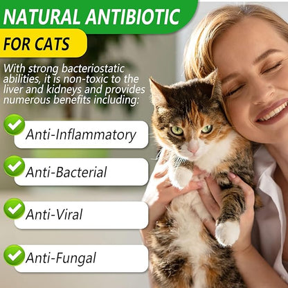 Antibiotics for Cats, Cat Antibiotics for Injections, Natural antibiotic for Cat Immune &amp; Allergy Relief, Cough Relief, Yeast Injection, UTI Treatments, Cats Antibiotics, 60ML