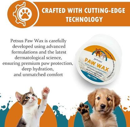 Natural Dog Paw &amp; Nose Balm – Moisturizing Paw Wax with Dead Sea Minerals | Lick-Safe, Organic Balm for Dry, Cracked Paws &amp; Dry Noses | Heat, Ice &amp; Terrain Protection – 1.75 oz