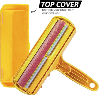 Pet Hair Remover Roller - Lint Roller for pet Hair - Self Cleaning Dog &amp; Cat Hair Remover - Remove Dog, Cat Hair from Furniture, Carpets, Bedding, Clothing and More. Orange