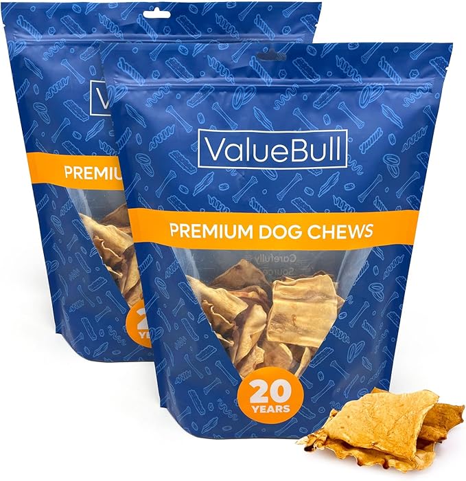 ValueBull USA Rawhide Chips, Chicken Infused, 4 Pound - Natural &amp; Safe, USA Beef Hide, Long Lasting, Chemical Free, No Artificial Flavors