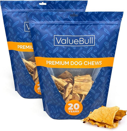 ValueBull USA Rawhide Chips, Chicken Infused, 4 Pound - Natural &amp; Safe, USA Beef Hide, Long Lasting, Chemical Free, No Artificial Flavors