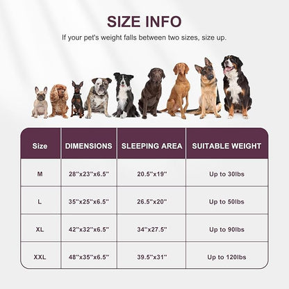 FURTIME Orthopedic Dog Bed for Extra Large Dogs - XL Waterproof Dog Sofa Bed, Ultra Comfy Supportive Foam Pet Bed with Removable Washable Cover, Jumbo Dog Bed with Nonskid Bottom