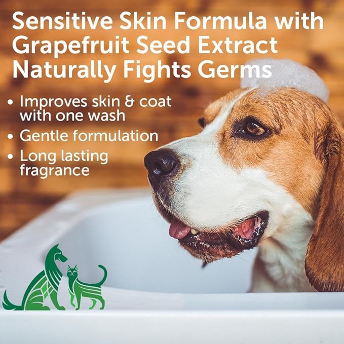Nootie - Pet Shampoo for Sensitive Skin - Revitalizes Dry Skin &amp; Coat - Natural Ingredients - Gentle Dog Shampoo - Cleans &amp; Conditions